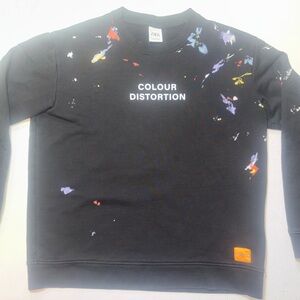 Zara Man "Colour Distortion" Fashion Crew Sweater